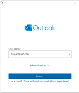 Outlook E-Mail-Adresse eingeben
