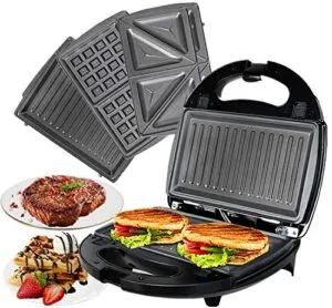 Ozavo AK-A005 Sandwichtoaster mit spülmaschinenfesten Platten