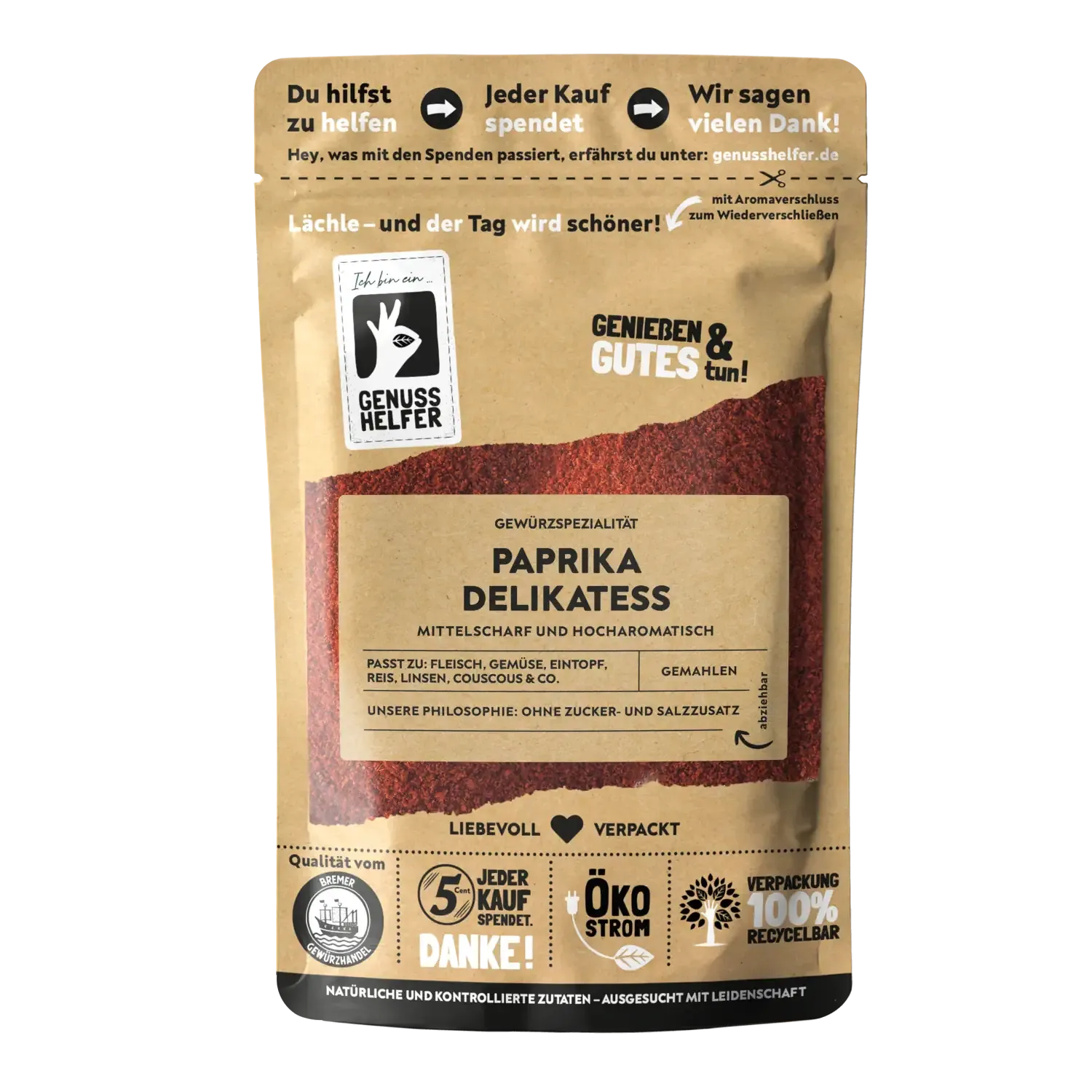 Paprika delikatess, gemahlen