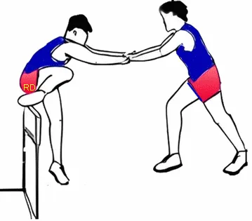 Partnerübung Nachziehbein