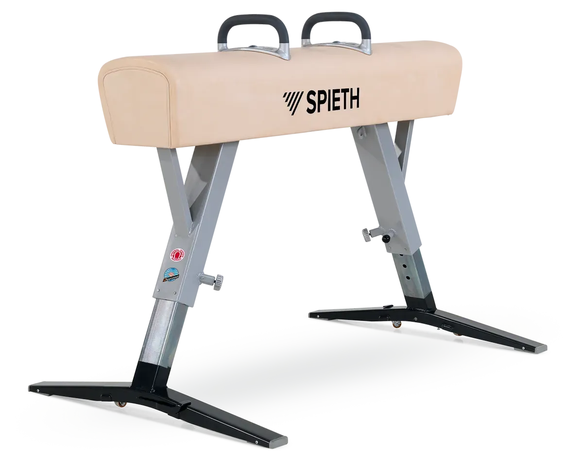 Pauschenpferd mit Rindslederbezug – Klassisches Turngerät für Kraft und Technik