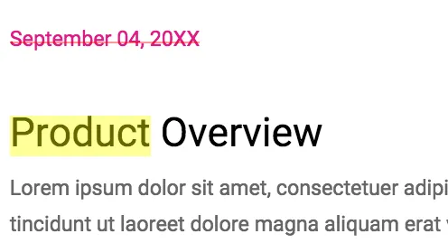 PDF-Editor: Text in einem Dokument durchstreichen und hervorheben.