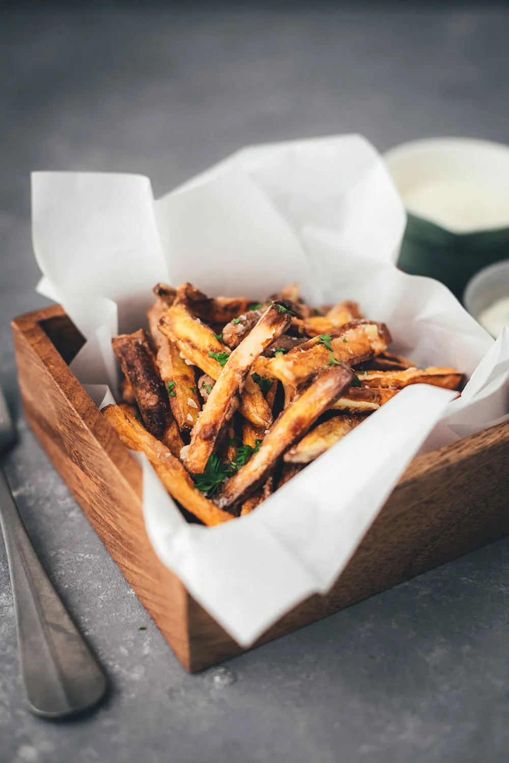 Perfekt knusprige Süßkartoffel-Pommes aus dem Airfryer