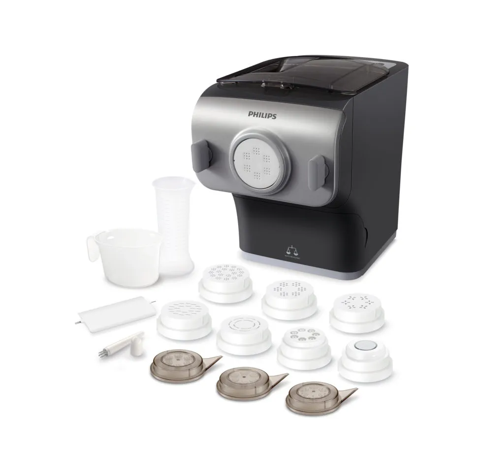 Philips Avance Collection Nudelmaschine HR2358/12 mit verschiedenen Nudelaufsätzen und integrierter Waage