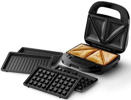 Philips HD2350/80 – Vielseitiger 3-in-1 Sandwichmaker mit austauschbaren Platten