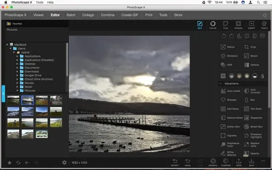 Photoscape X im Überblick: Kostenlose Fotobearbeitung für Mac mit tabbasierter Navigation
