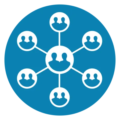 Piktogramm für Schulungsangebote im Bereich Geschäftsführung und Management für politische Organisationen