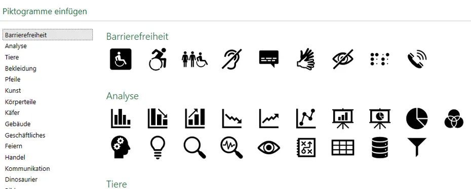 Piktogramme einfügen für visuell ansprechendes Kennzahlen-Dashboard in Excel