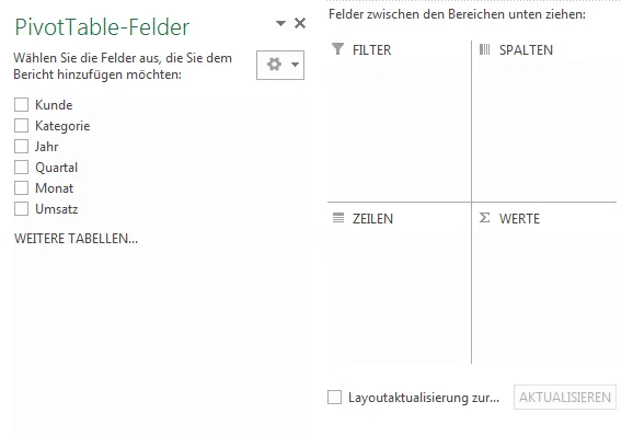 PivotTable-Felder