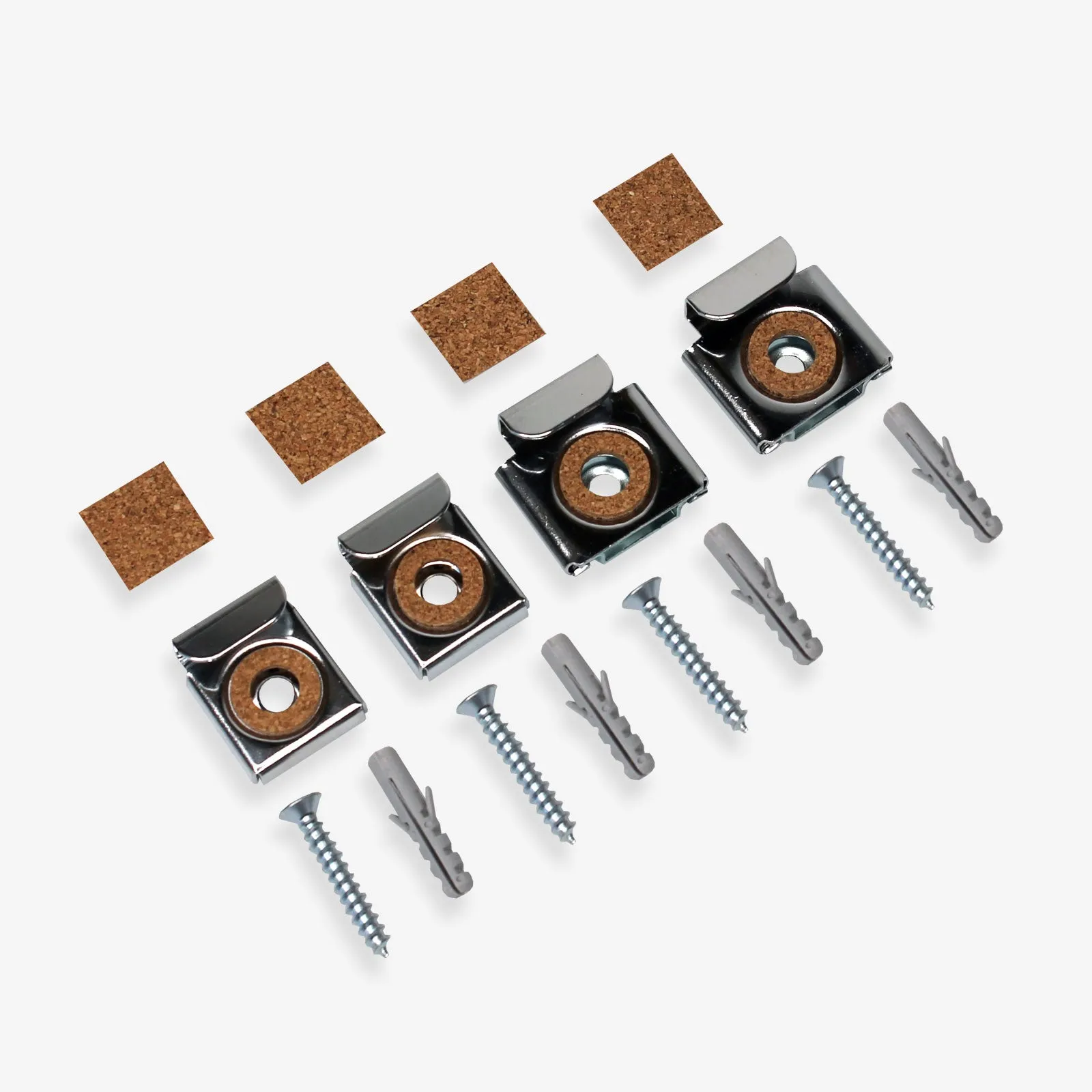 Plattenklammern-Set zur sicheren Anbringung eines Wandbildes, das ein entspanntes Frosch Getränk Motiv zeigt.