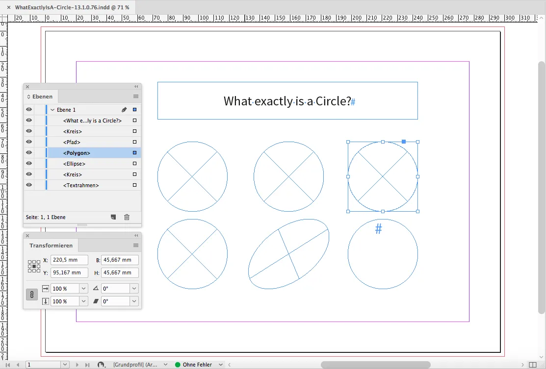Polygon in InDesign mit vielen Pfadpunkten