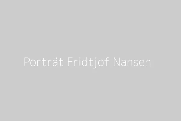 Porträt von Fridtjof Nansen, einem älteren Mann mit Schnurrbart und ernstem Blick