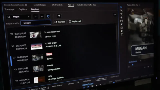 Premiere Pro 22.1.1 Search Replace