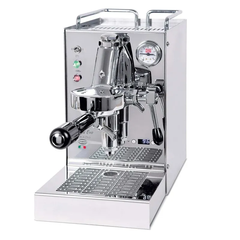 Quick Mill Carola Modell 960, eine kompakte Espressomaschine in elegantem Edelstahl-Design