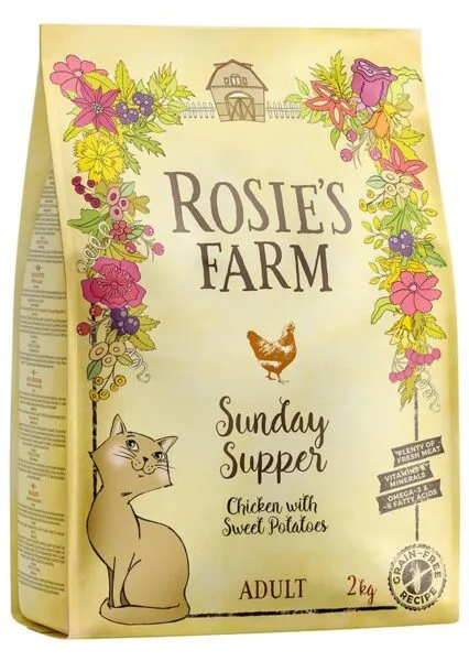 Rosie’s Farm Adult Huhn mit Süßkartoffeln, Trockenfutter für Katzen