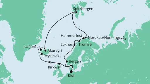 Routenverlauf Highlights am Polarkreis