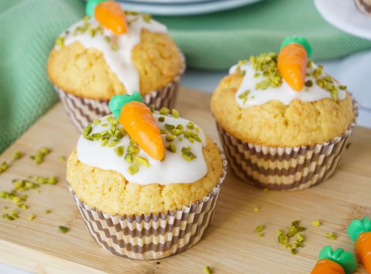 Saftige Karottenmuffins, gebacken mit dem Thermomix