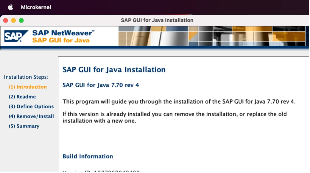 SAP GUI Installer Screenshot