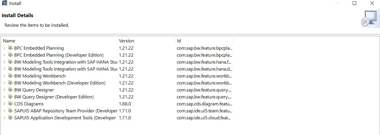 SAP HANA Studio BW-MT Upgrade Übersicht