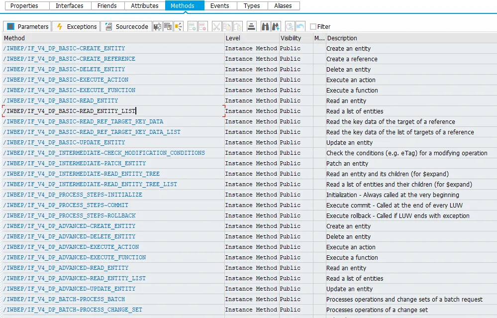SAP OData V4 DPC Extension Methoden