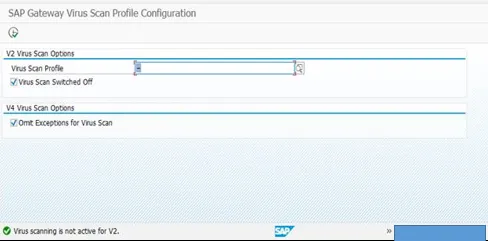 SAP OData V4 Virus Scan Konfiguration
