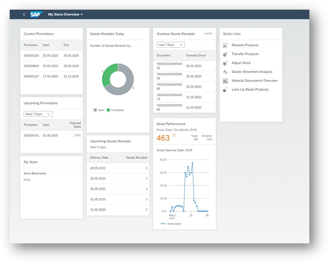 SAP S/4HANA 2020, neue SAP Fiori App im Einzelhandel