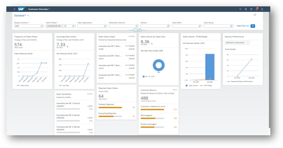 SAP S/4HANA 2020, neue SAP Fiori App im Vertrieb