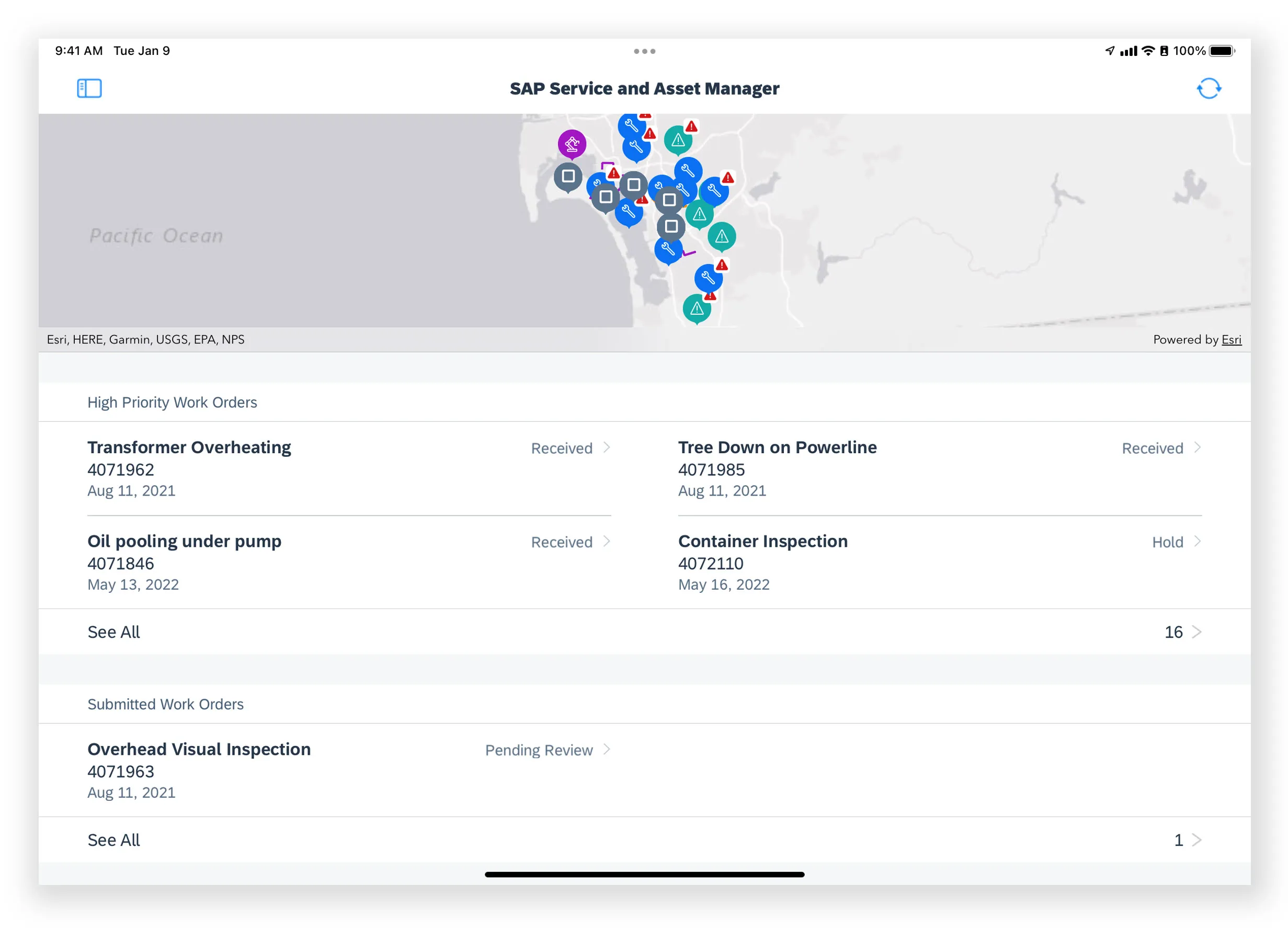 SAP Service and Asset Manager für iOS mit Morning Horizon.