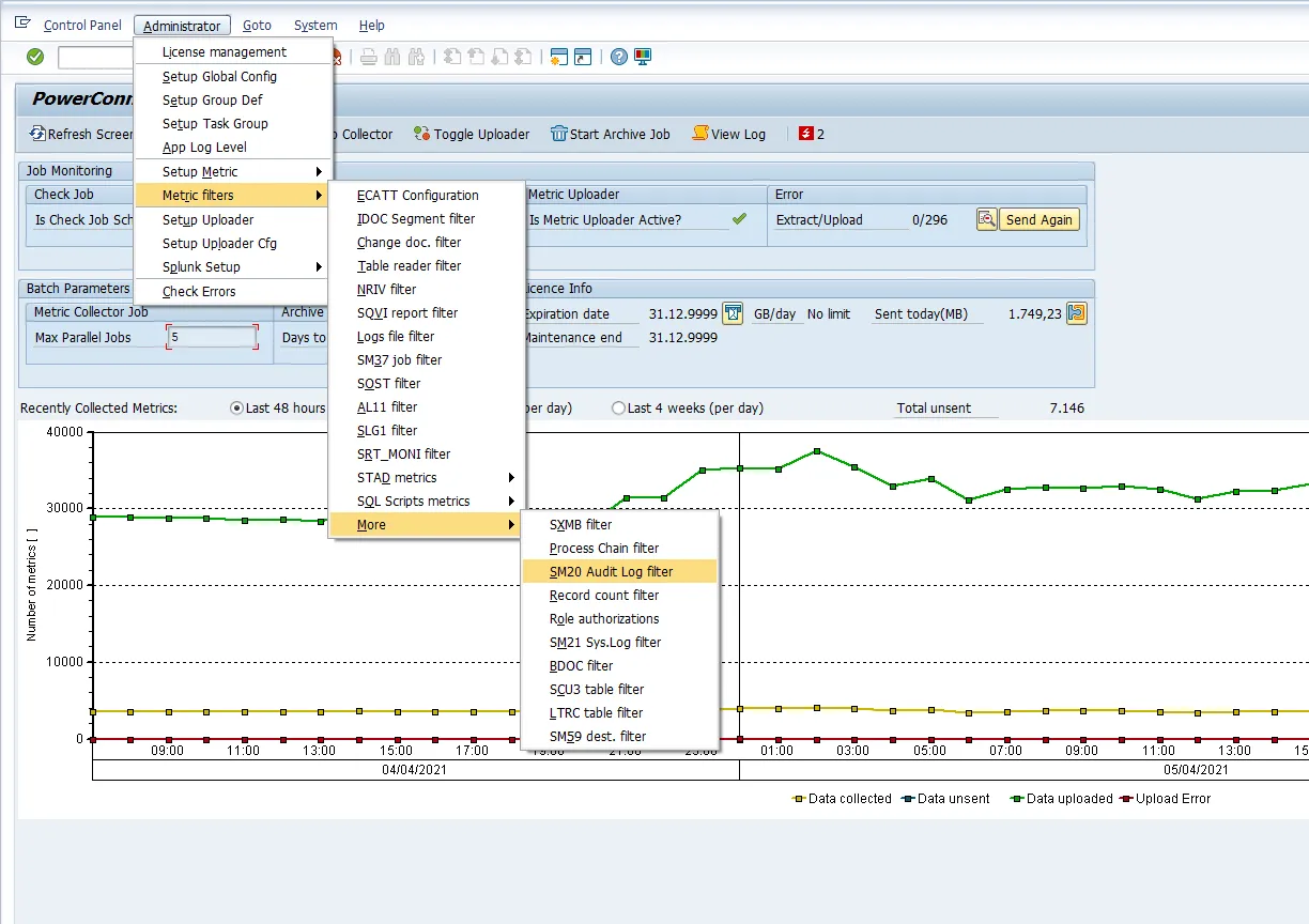 SAP SM20 Audit Log Filter Konfiguration
