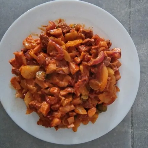 Scharfe Räuberpfanne aus der OptiGrill Backschale