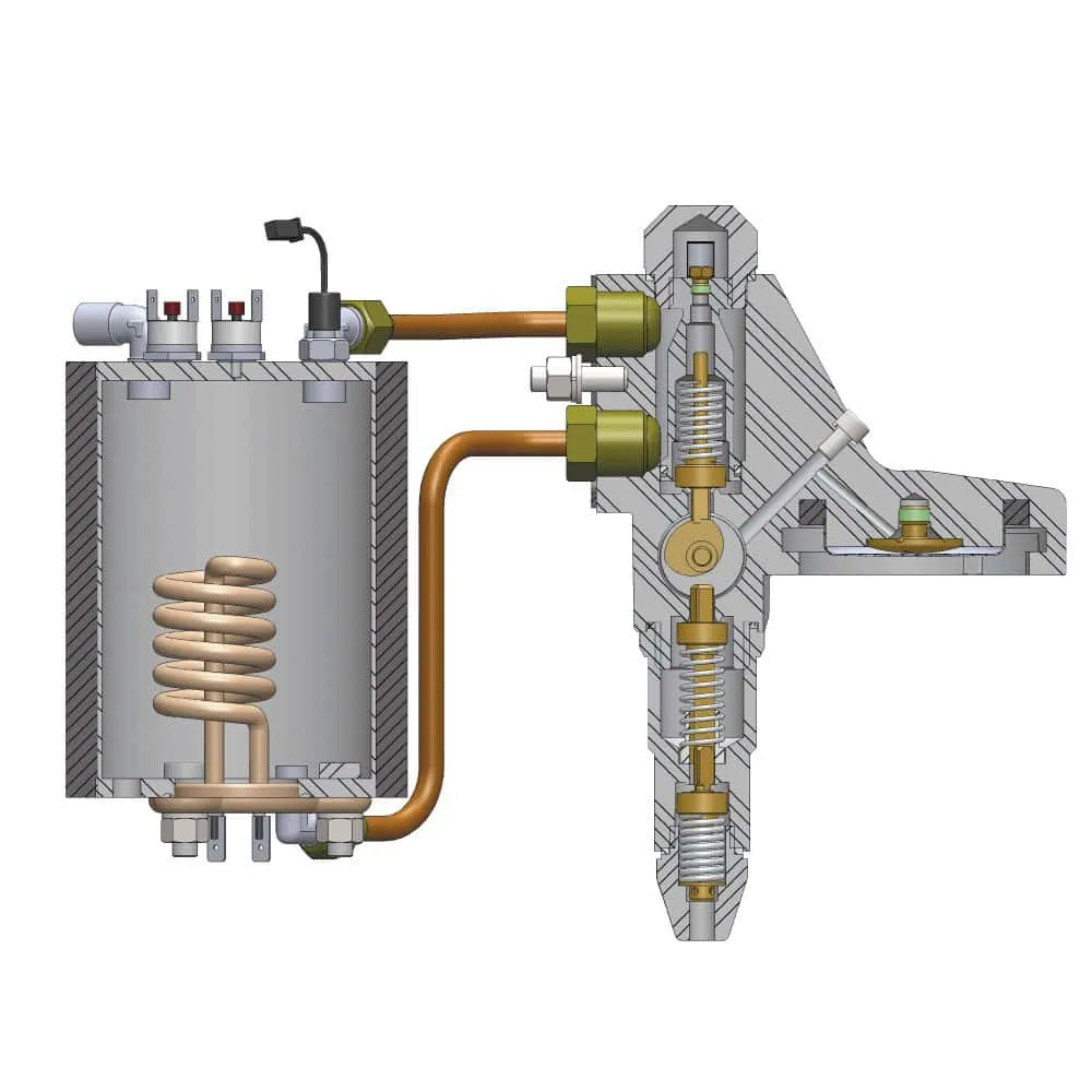 Schematische Darstellung des Einkreislaufsystems einer ECM Espressomaschine
