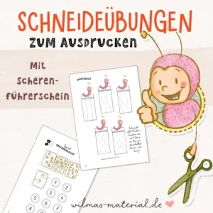 Schneideübungen zum Ausdrucken Kindergarten Schneiden lernen Wilmas Material Kopie