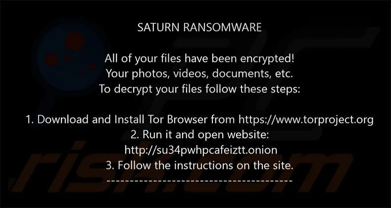 Screenshot der Saturn Desktop-Hintergrunddatei