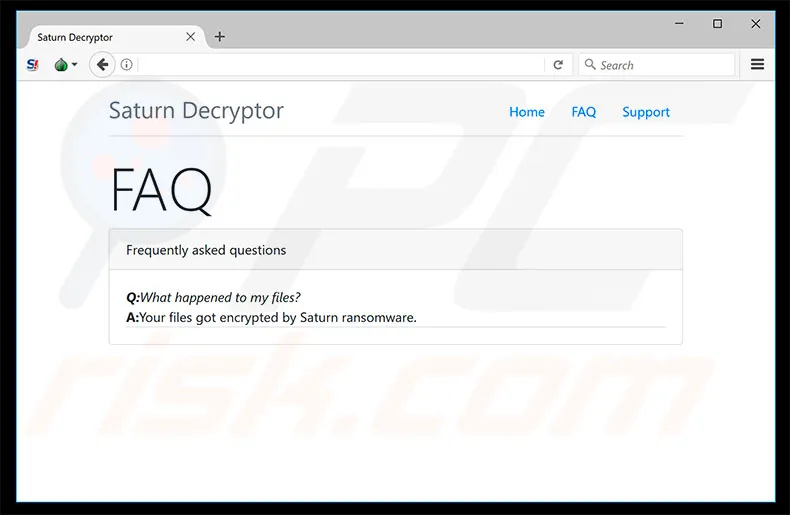 Screenshot der Saturn-Website (FAQ)