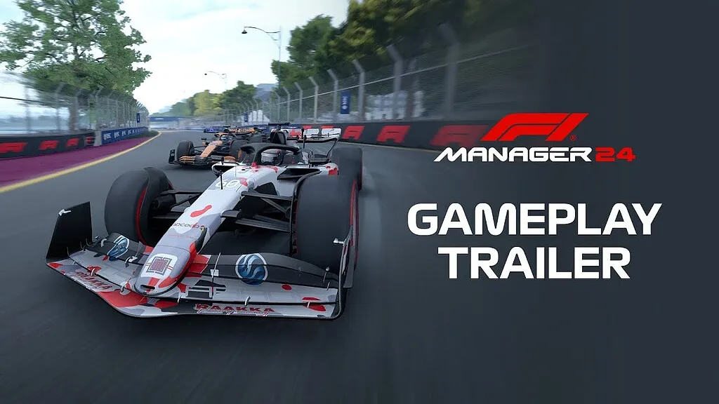 Screenshot eines F1 Manager 2024 Rennens, das die Spielmechanik visualisiert
