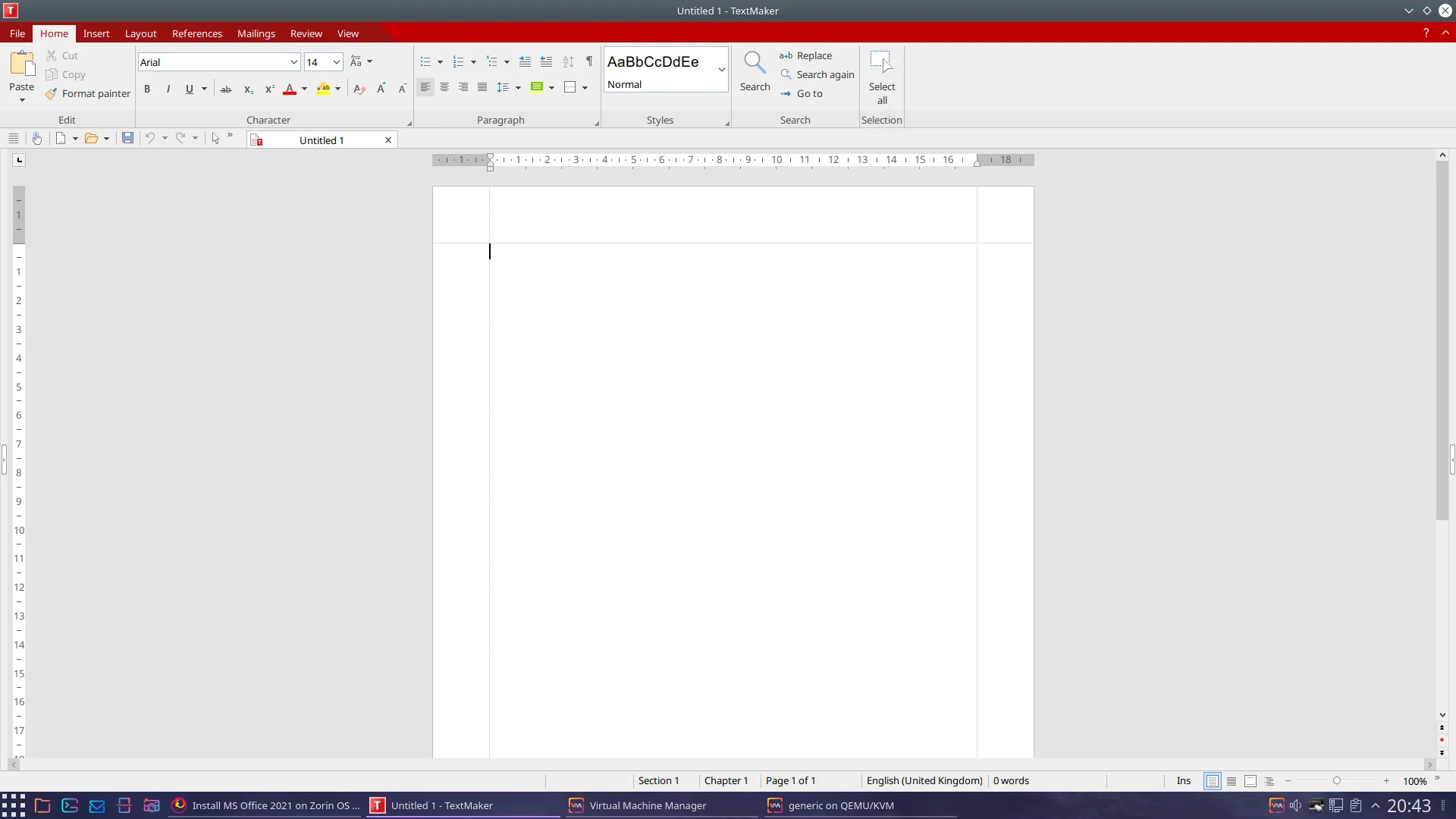 Screenshot von TextMaker 2021