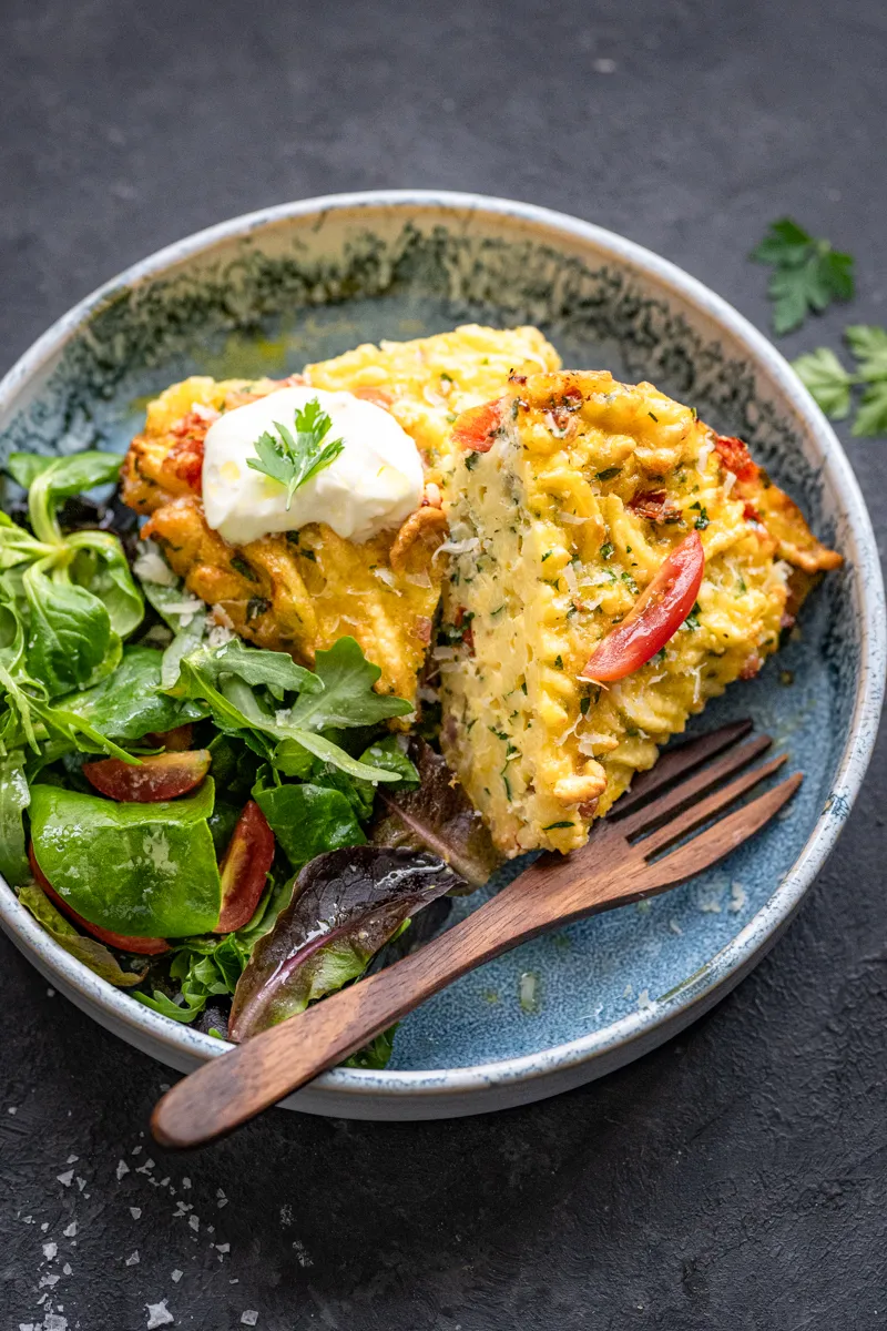 Silvester-Rezepte Spaetzle-Frittata