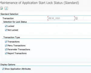 SM01_DEV Startbildschirm