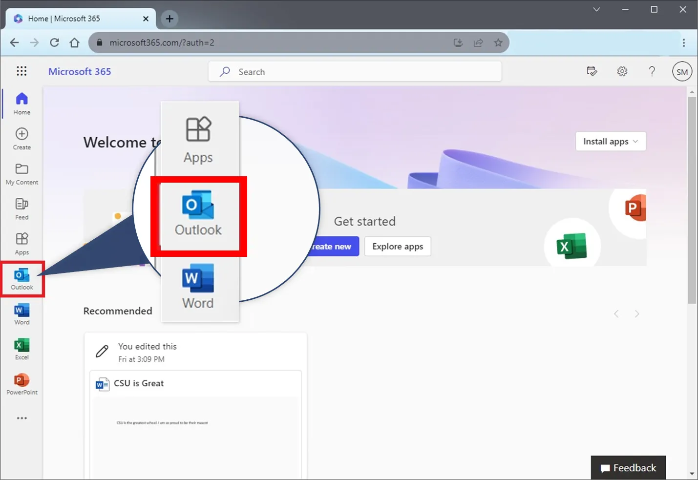 So greifen Sie auf Microsoft Outlook zu