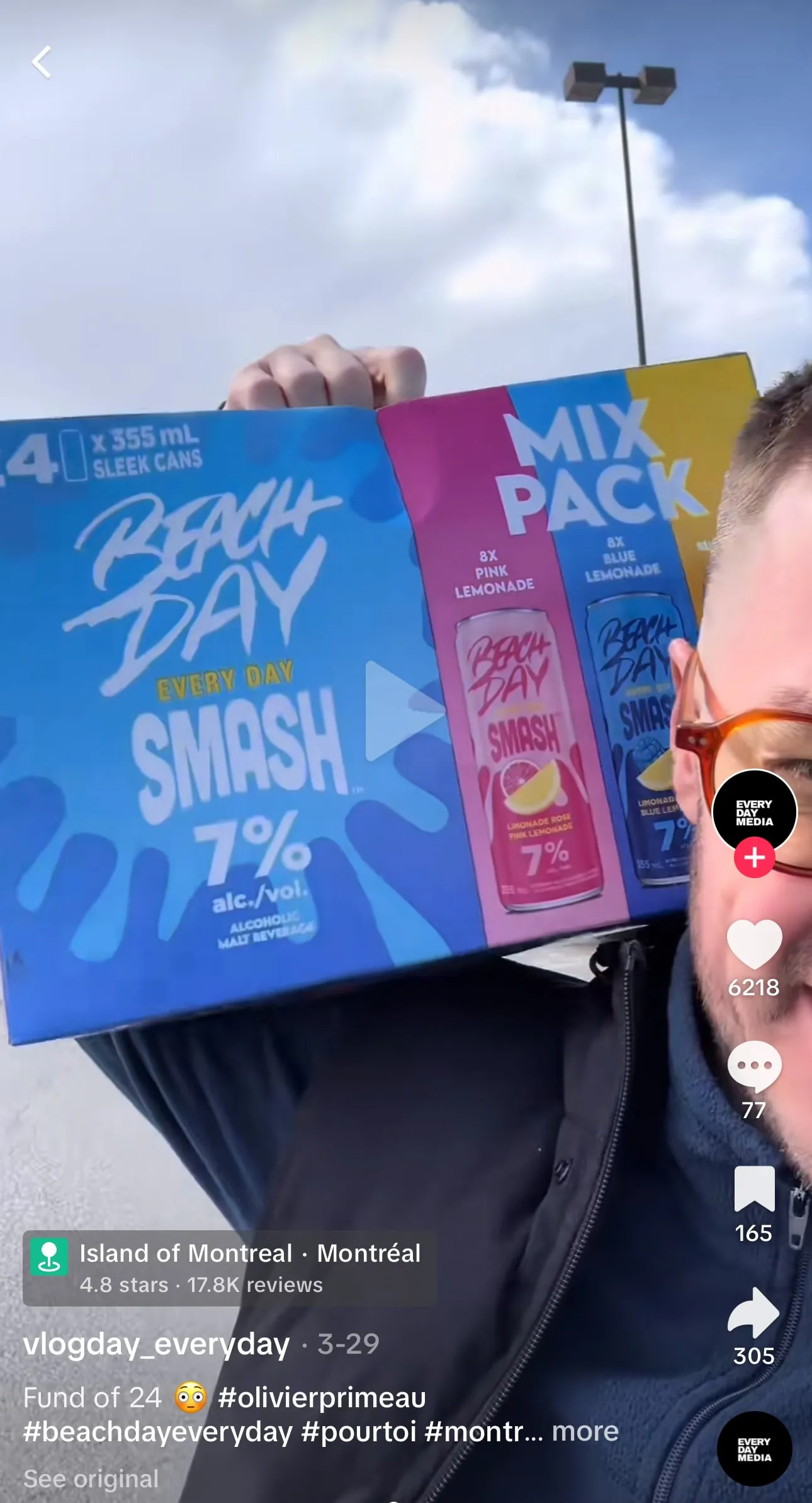 Social Media Promotion eines Lifestyle-Getränks