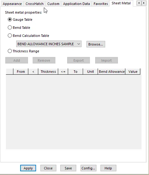 SOLIDWORKS Blechreiter mit Prozessinformationen