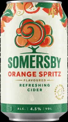 Somersby Orange Spritz Cider Flasche mit Orangen