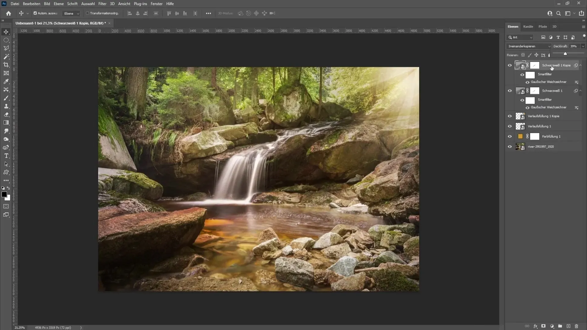 Sonnenstrahlen Deckkraft anpassen für eine feine Abstimmung
