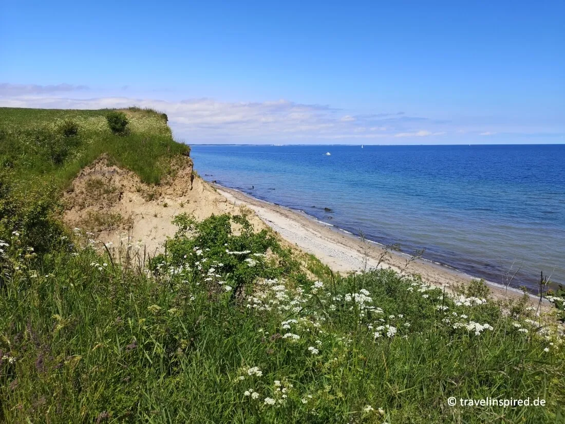 Spektakuläre Steilküste an der Ostsee in Schleswig-Holstein, ideal für malerische Wanderungen und Unternehmungen in der Natur.