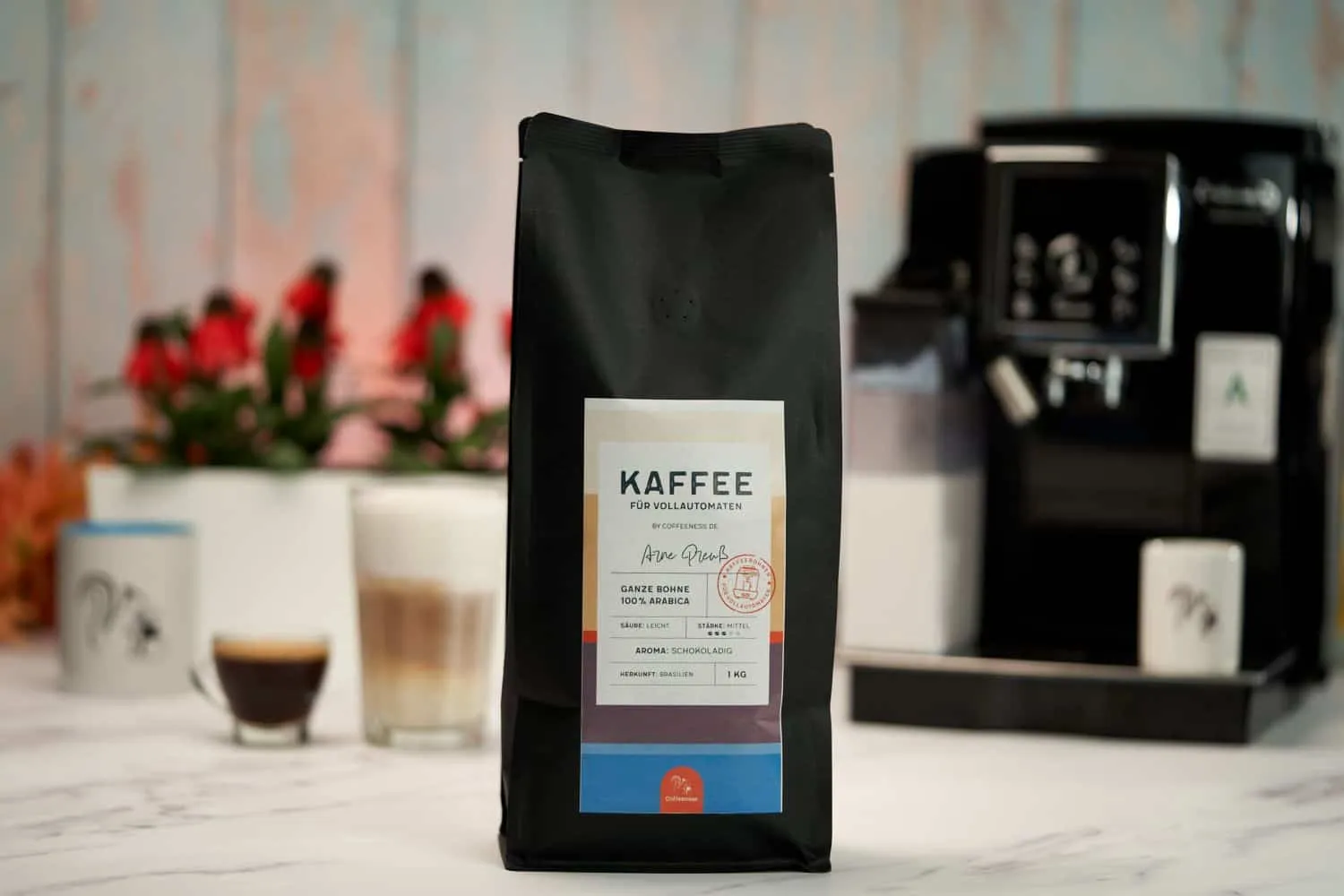 Speziell für Kaffeevollautomaten entwickelter Coffeeness Kaffee, ideal für DeLonghi ECAM 23.466.B