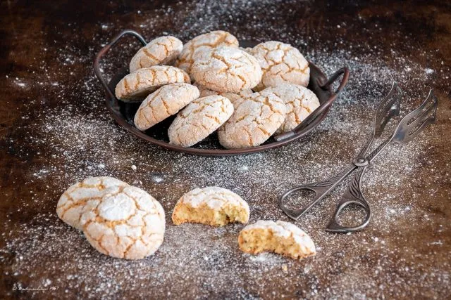 Süße Mandel-Ghriba Kekse, ein beliebtes marokkanisches Gebäck