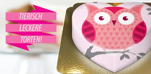 Süße Tier-Torten zum ersten Geburtstag online bestellen