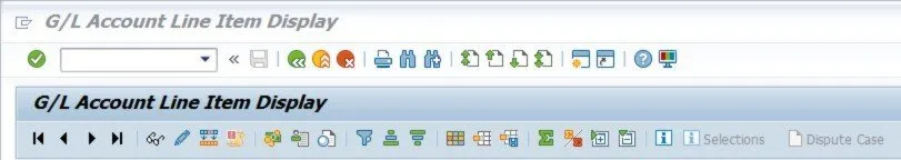 Symbole für Summen und Zwischensummen in der FBL3N-Toolbar