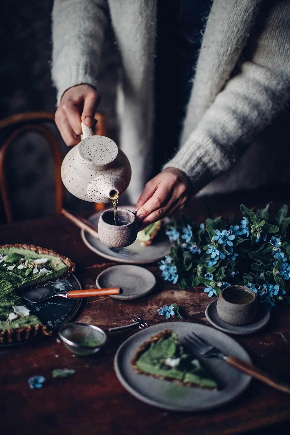tea time with vegan cake