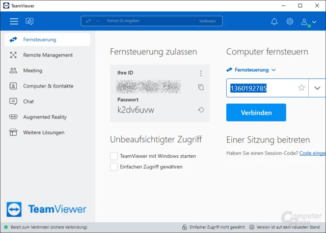 TeamViewer – Fernsteuerung